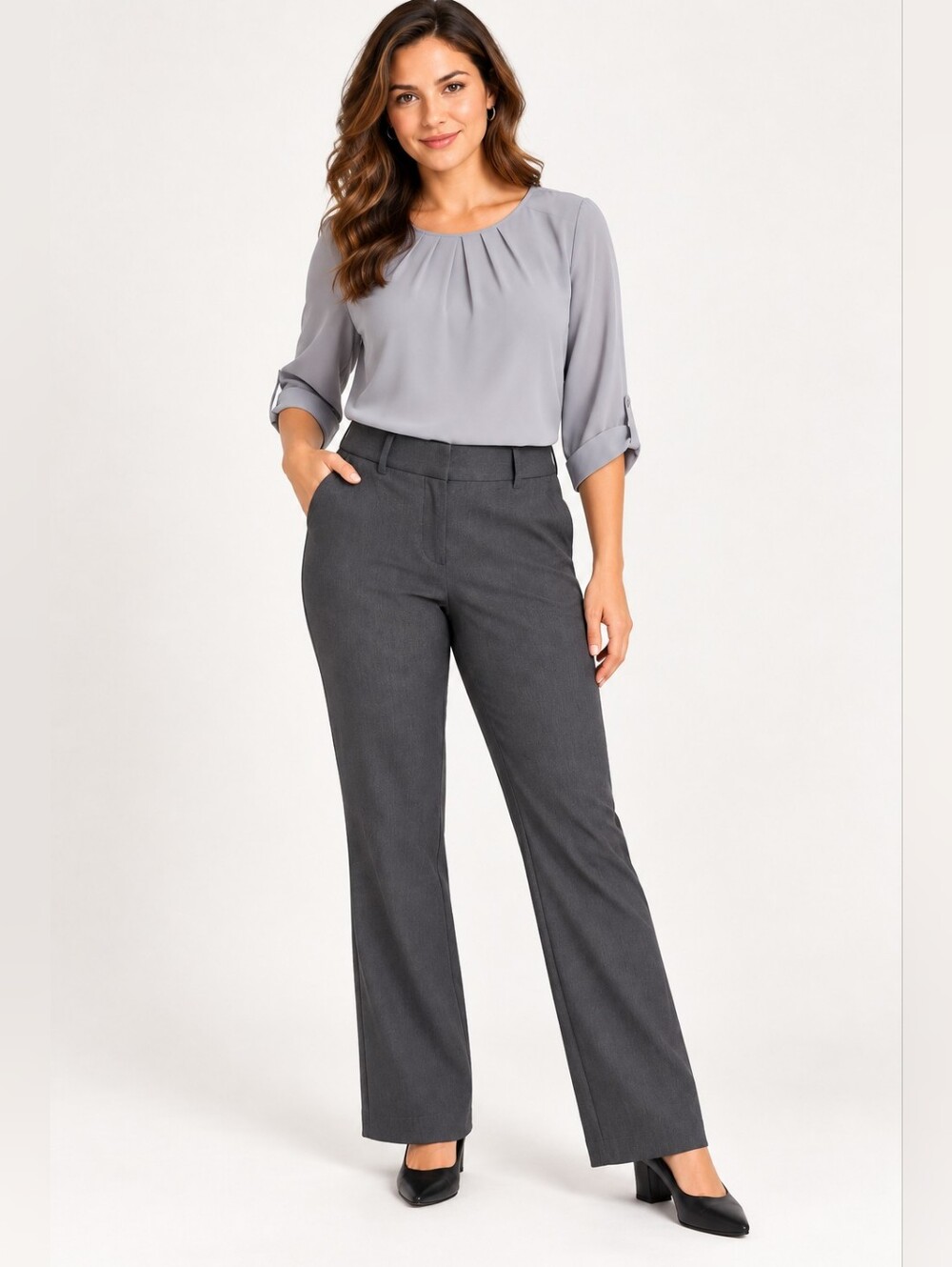 Xhilaration Grey Stretch Dress Pants Junior Size 11 Career Office Casual